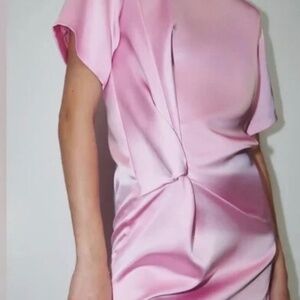 Zara satin effect dress